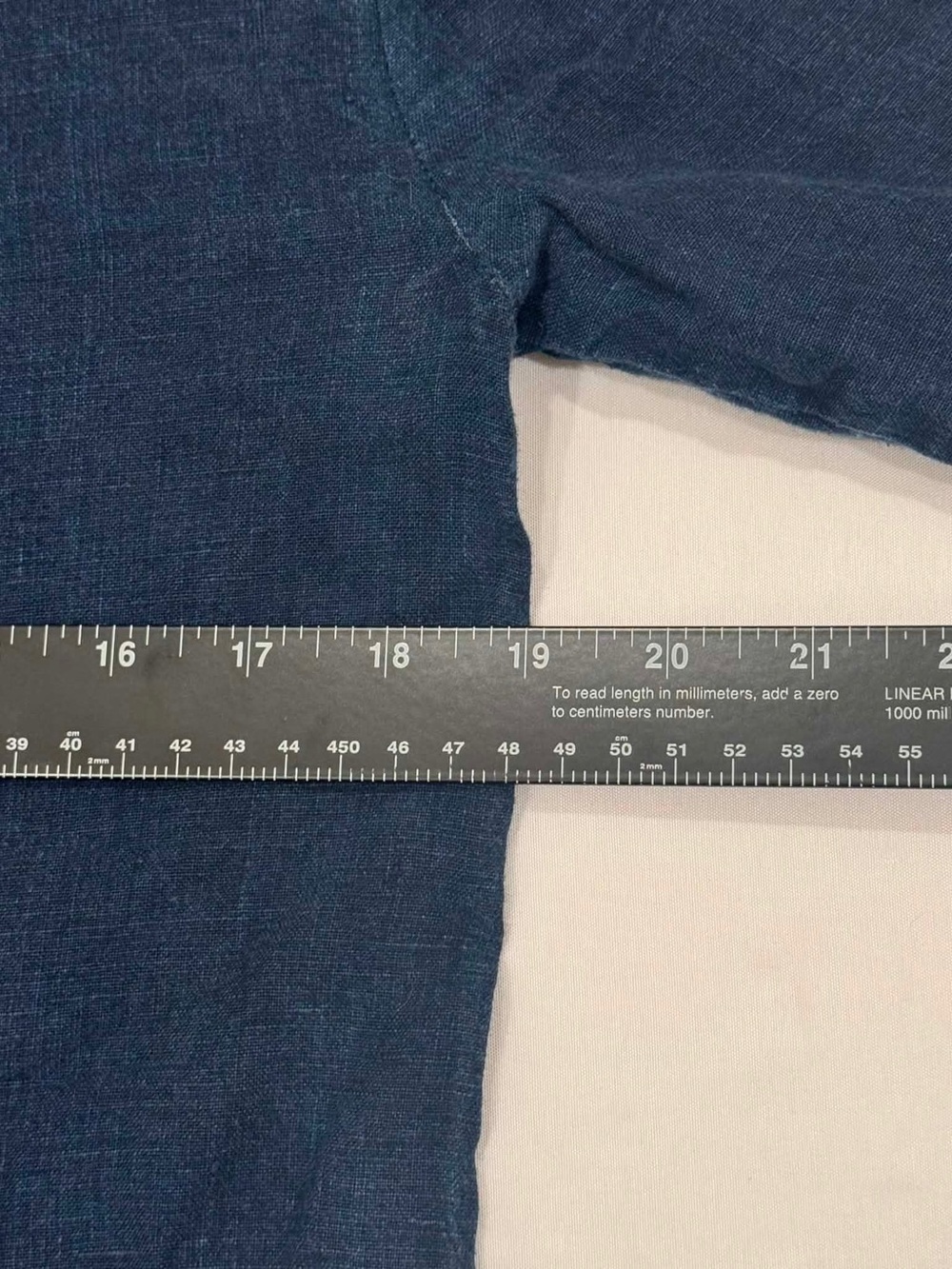 Bleu De Cocagne Atelier French Luxury Navy Long-Sleeve 100% Linen Top Women S View 5
